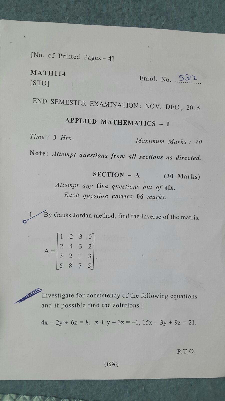 Amity maths sem 1 question paper 2015-math01.JPG